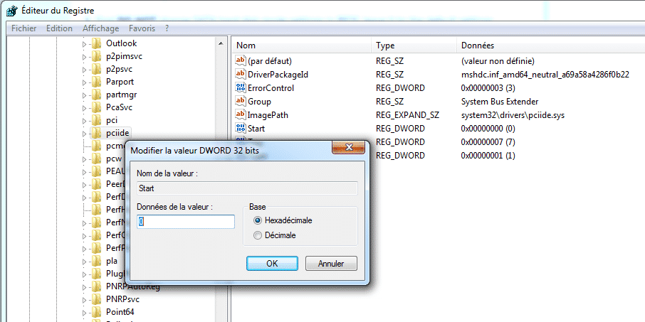 Passer en mode AHCI sans réinstaller Windows 7 1