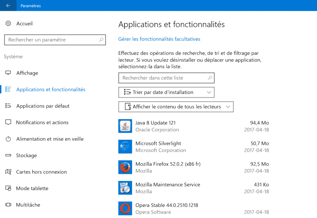 Désinstaller un logiciel dans Windows 10 36