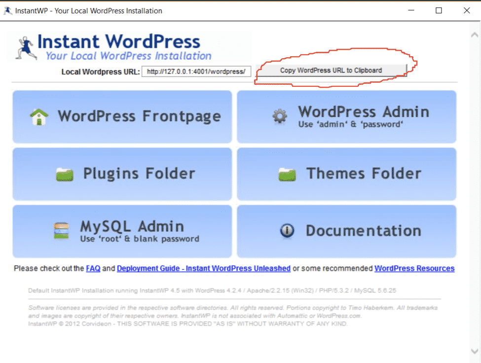 Comment installer Wordpress en local votre site live sur son PC avec Instant Wordpress et Backupbuddy? 3