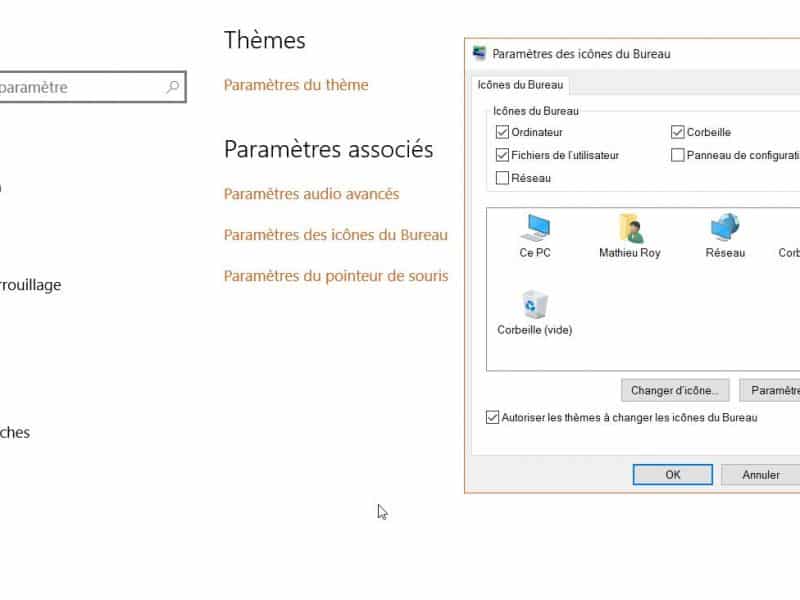 Retrouver les icônes classique de votre bureau sur Windows 10 3